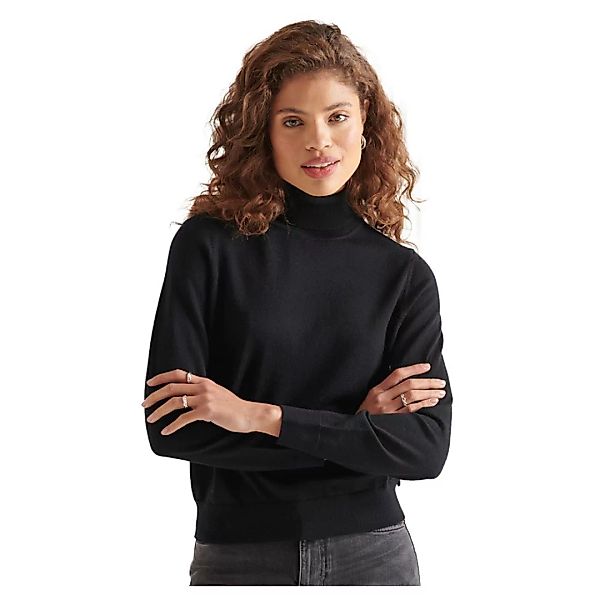 Superdry Merino Roll Neck Pullover XS Black günstig online kaufen