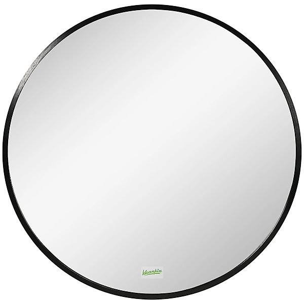 Kleankin Badspiegel Aluminiumlegierung Glas Schwarz 50L x 2B x 50H cm günstig online kaufen