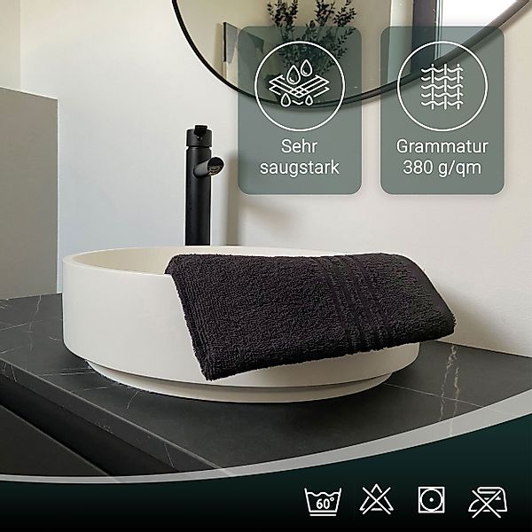 ZOLLNER Gästehandtücher, Walkfrottier (6-St), 40 x 60 cm, 100% Baumwolle, v günstig online kaufen