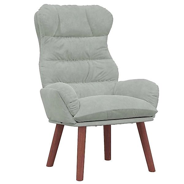 vidaXL Relaxsessel Hellgrau 69 x 74 x 93 cm Samt 42001887 günstig online kaufen