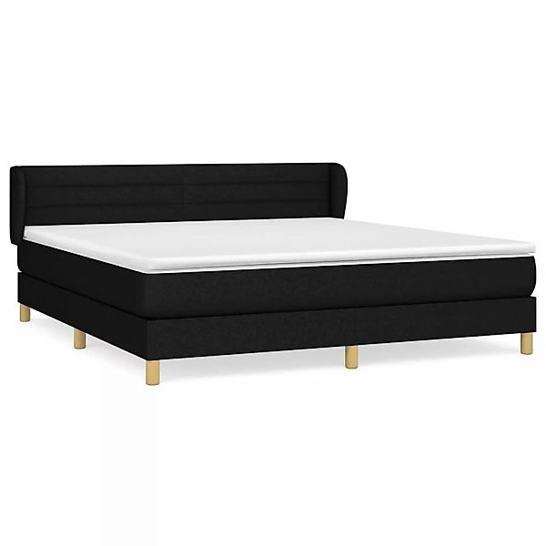 vidaXL Boxspringbett mit Matratze Schwarz 160x200 cm Stoff1394920 günstig online kaufen