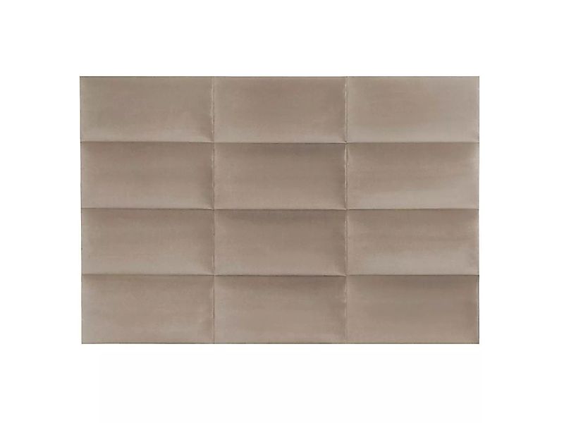 Wandpaneel Bettkopfteil - Samt - 180 cm - Beige - BONTE von Pascal Morabito günstig online kaufen