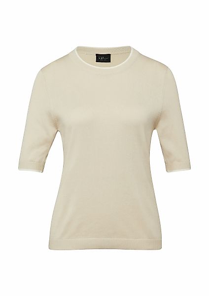 s.Oliver BLACK LABEL Rundhalspullover mit Rippbündchen günstig online kaufen