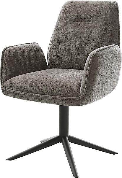 DELIFE Polsterstuhl Zoa-Flex, Fußkreuz Schwarz Bouclé günstig online kaufen