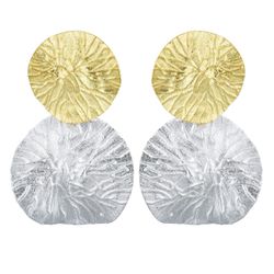 Runde Perlé Paar Ohrhänger Lotus Blätter günstig online kaufen