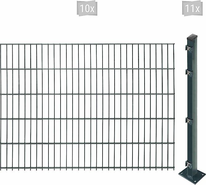 Arvotec Doppelstabmattenzaun "EASY 103 zum Aufschrauben", Zaunhöhe 103 cm, günstig online kaufen