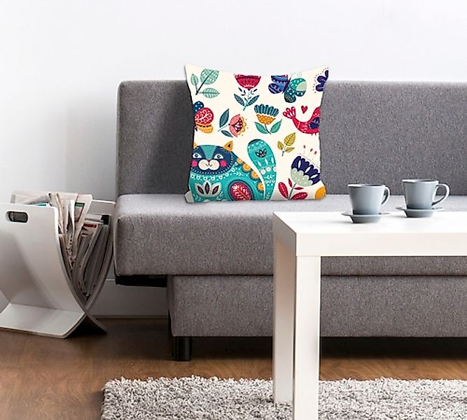 queence Dekokissen »Ilma« mit einer orientalischen Katze günstig online kaufen