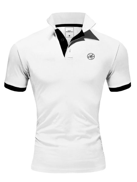 Amaci&Sons Poloshirt MEMPHIS Basic Kontrast Polo günstig online kaufen