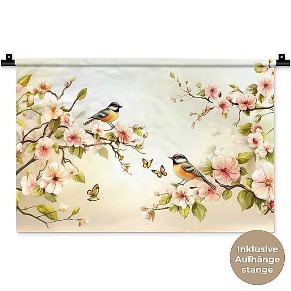 MuchoWow Wandteppich Äste - Blumen - günstig online kaufen