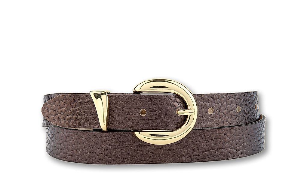 BERND GÖTZ Ledergürtel "Ledergürtel mit goldener Schließen-Schlaufe Kombina günstig online kaufen