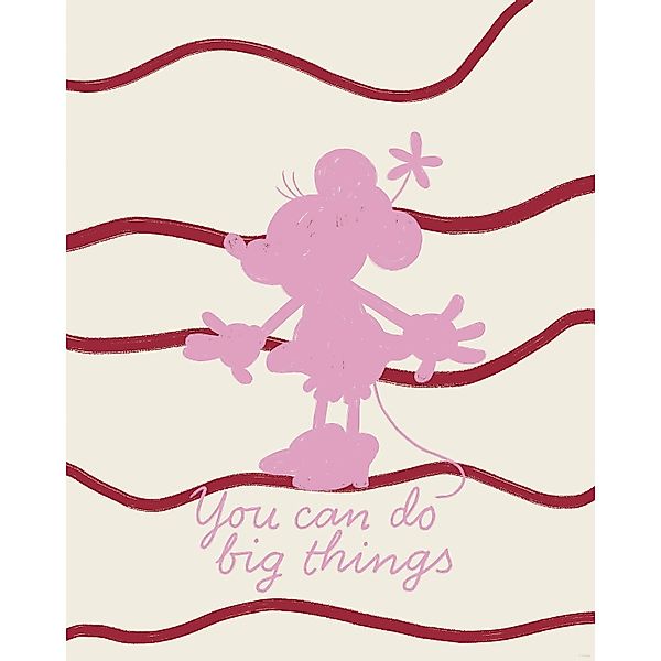 Komar Wandbild Disney Minnie Mouse You Can Do Big Things 40 cm x 50 cm Rosa günstig online kaufen