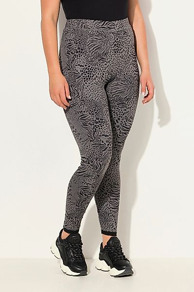 Ulla Popken Leggings Leggings Leomuster schmales günstig online kaufen