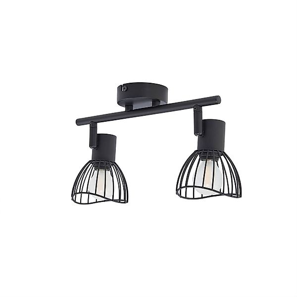 Lindby Deckenleuchten Piena, Metall, Schwarz IP20, günstig online kaufen