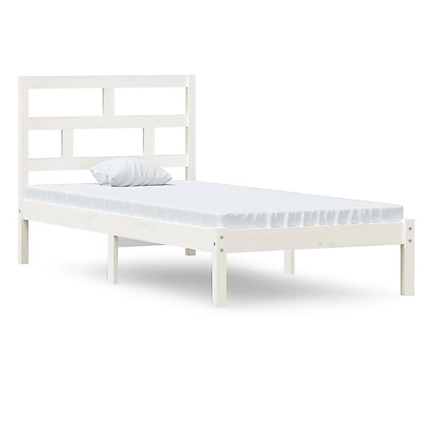 vidaXL Massivholzbett Weiß 90x190 cm 3FT Single1053480 günstig online kaufen