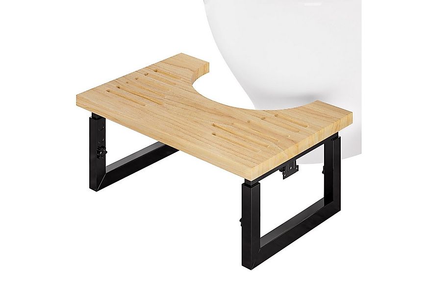 Yorbay Badhocker Bambus Toilettenhocker mit Klappfunktion, 3-Stufen Höhenei günstig online kaufen