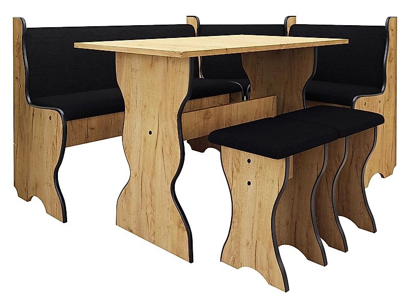 MIRJAN24 Eckbank Thomas (Eckbank + Tisch und zwei Hocker), rechte oder link günstig online kaufen