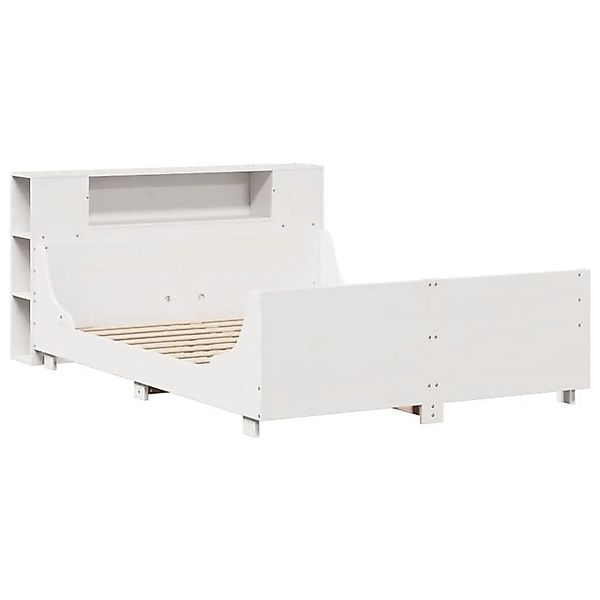 vidaXL Massivholzbett ohne Matratze Weiß 140x190 cm Kiefernholz 3323774 günstig online kaufen