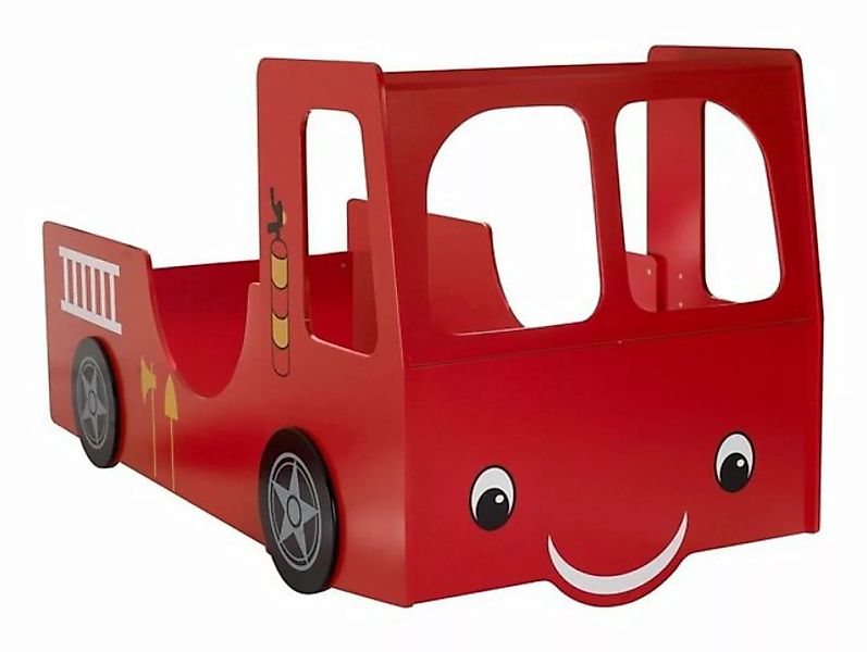 Begabino Kinderbett HEAT, 90 x 200 cm, Rot, Feuerwehrauto günstig online kaufen
