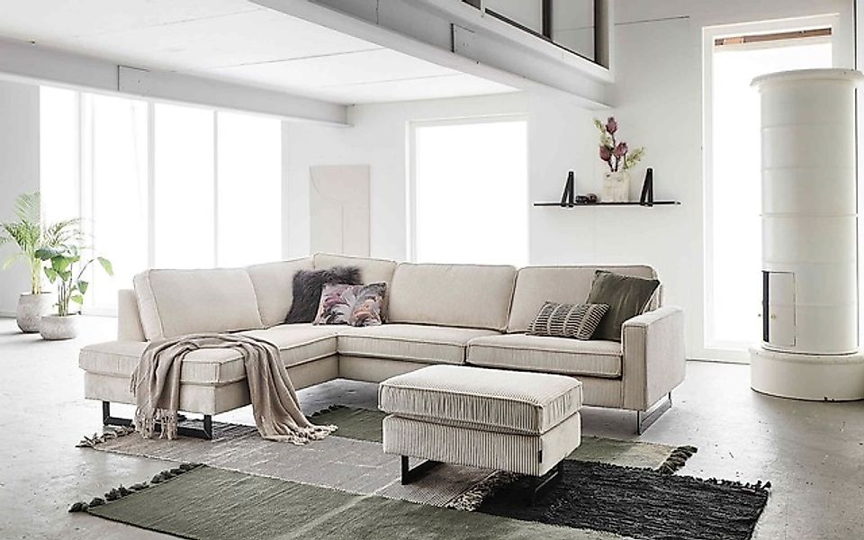 Places of Style Ecksofa »Pinto, 290 cm, Cord, Chenille, Lederoptik, Ottoman günstig online kaufen