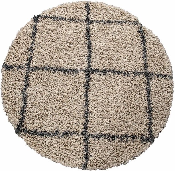 Paco Home Hochflor-Teppich "Kalmar 441" rund 40 mm Höhe Scandi Design, Raut günstig online kaufen