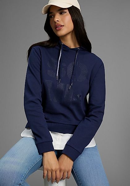 KangaROOS Kapuzensweatshirt mit angenähtem Blusensaum günstig online kaufen