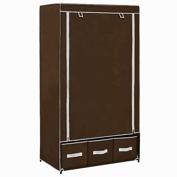 Kleiderschrank Braun 87 X 49 X 159 Cm Stoff günstig online kaufen
