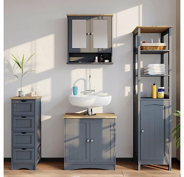 Vicco Badezimmerspiegelschrank Spiegelschrank Badspiegel mit Ablage 2 Türen günstig online kaufen