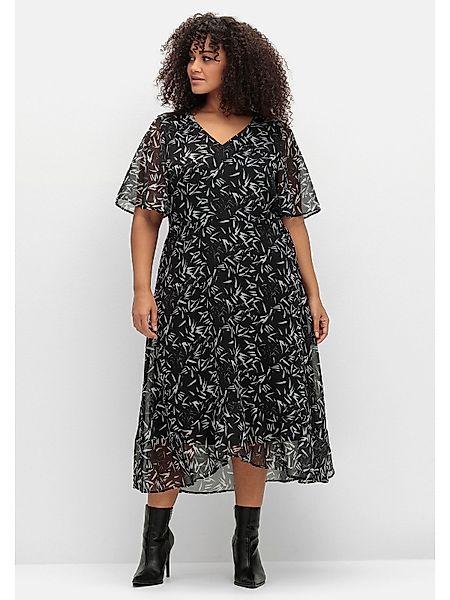 Sheego Chiffonkleid Große Größen mit Blumendruck günstig online kaufen