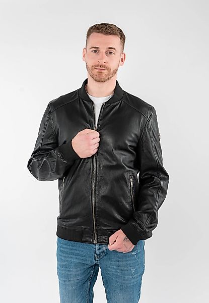 Mauritius Lederjacke "MMTorino" im Bomberjacken-Stil mit geripptem Kragen günstig online kaufen