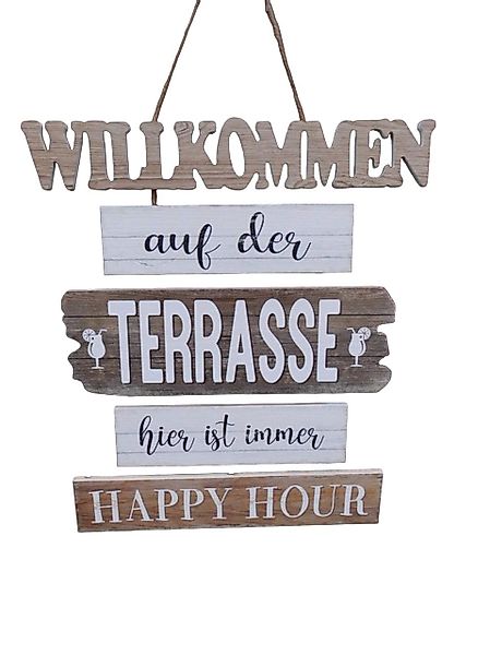 Deko-Impression Wanddekoobjekt Schild Willkommen auf der günstig online kaufen