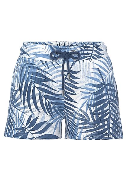 LASCANA Sweatshorts, Loungeshorts im schönen Allover-Blätterdruck, Loungewe günstig online kaufen