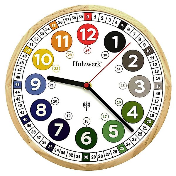 Holzwerk Funkwanduhr MIO & MIA Kinder günstig online kaufen