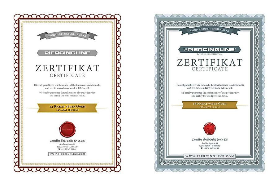 PIERCINGLINE Nasenpiercing 14/18 Karat Gold Nasenstecker Spirale 3 MOISSANI günstig online kaufen