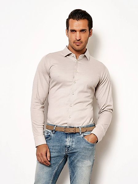 DESOTO Langarmhemd "Jerseyhemd Casual Kent" Mit Rundhalsausschnitt günstig online kaufen
