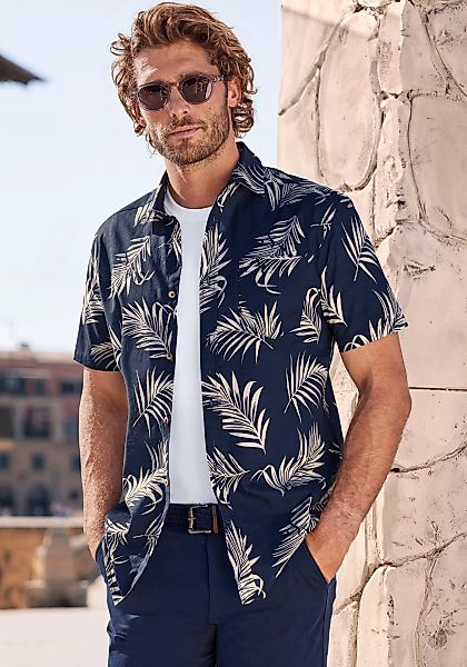 John Devin Hawaiihemd "Regular fit", Kurzarm, Freizeithemd mit Palmenprint günstig online kaufen