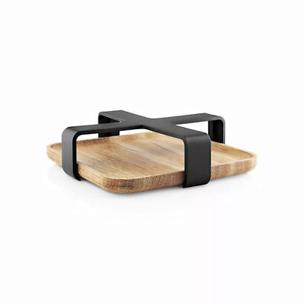 Serviettenhalter Nordic Kitchen plastikmaterial schwarz holz natur / 19 x 1 günstig online kaufen