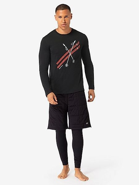 SUPER.NATURAL Sweatshirt für Herren, Merino KRYSSEDE SKI Ski Motiv, casual günstig online kaufen