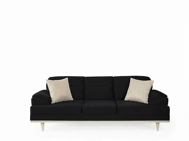 JVmoebel Sofa Dreisitzer Couch Wohnzimmer Sofa Möbel Schwarze Couchen, Made günstig online kaufen