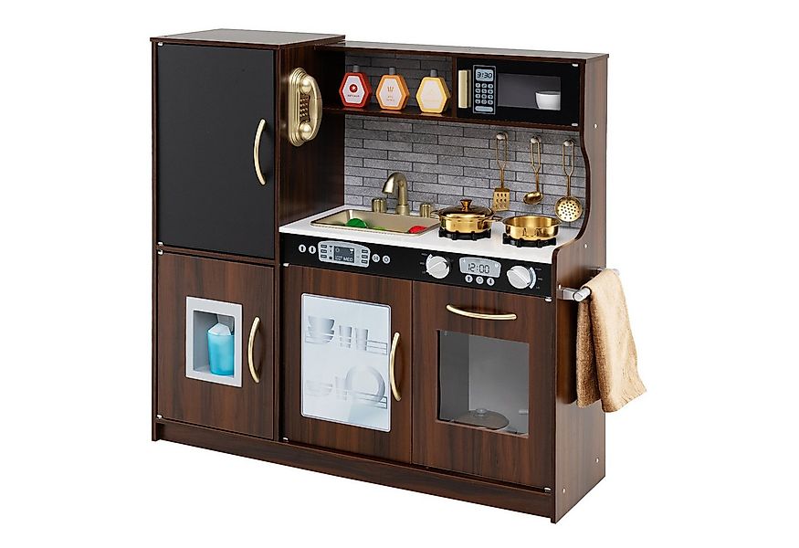 COSTWAY Spielküche Kinderküche, mit Zubehör & Tafel günstig online kaufen