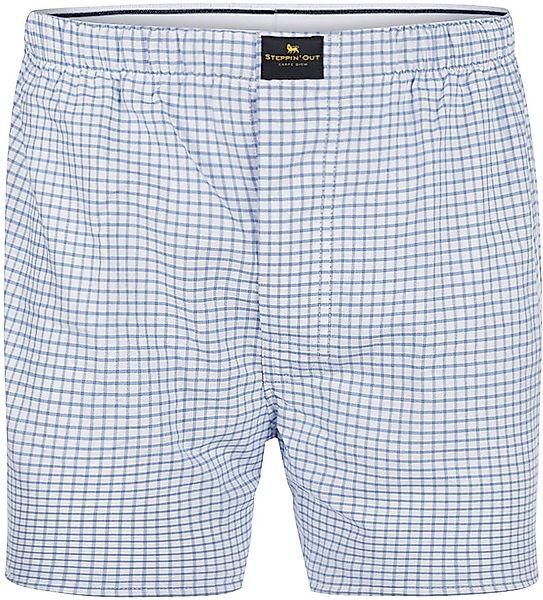Steppin' Out Boxershort Oxford Karos Hellblau - Größe S günstig online kaufen