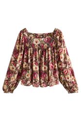 Next Langarmbluse Bluse mit eckigem Ausschnitt günstig online kaufen