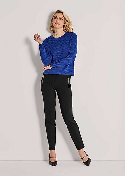 MADELEINE Stoffhose Schmale Stretchhose mit Zier-Zipper Slim Fit Hose mit S günstig online kaufen