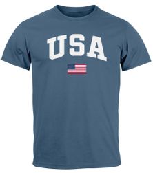 Neverless Print-Shirt Herren T-Shirt USA Schriftzug günstig online kaufen