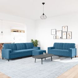 vidaXL Sofa 3-tlg. Sofagarnitur mit Kissen günstig online kaufen