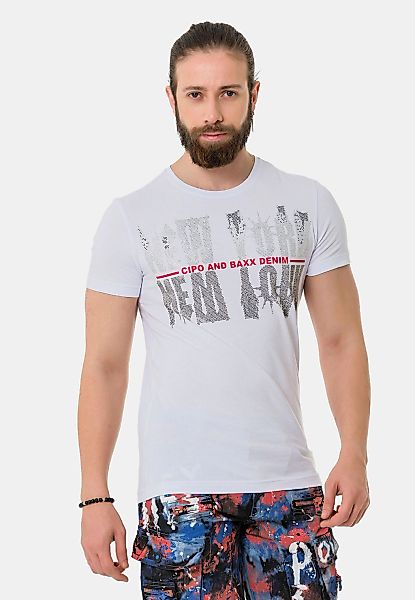 Cipo & Baxx T-Shirt "T-Shirt" mit New York-Motiv günstig online kaufen