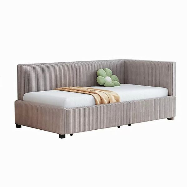 HAUSS SPOLE Schlafsofa 90x200 mit 2 großen Stauraumschubladen und Lattenros günstig online kaufen