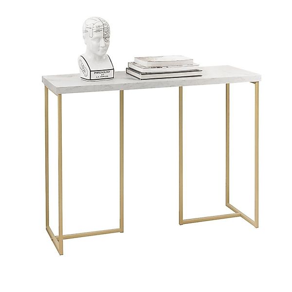 SoBuy Konsolentisch FSB58, mit goldenem Metallrahmen günstig online kaufen
