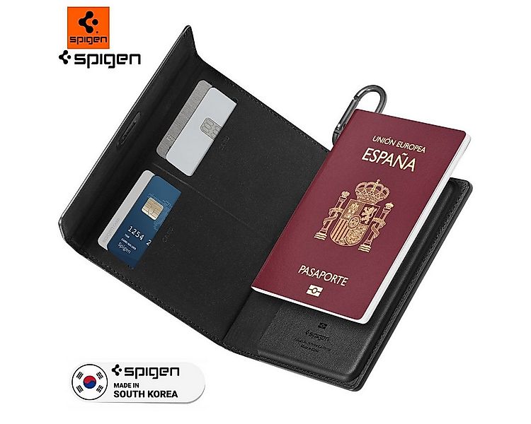 Spigen Reisetasche Reisepasshülle RFID Blockiertechnik Holder Ausweishülle günstig online kaufen