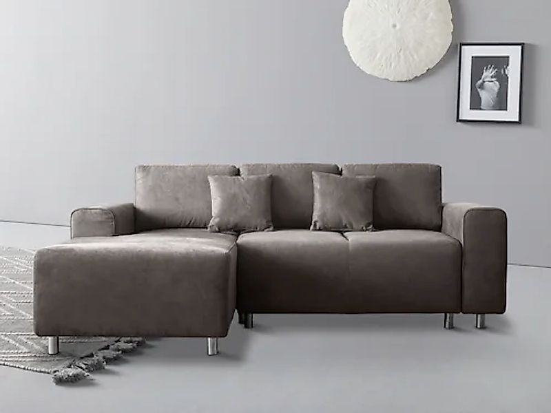 Home affaire Ecksofa »Györ«, L-Form, wahlweise mit Bettfunktion und Bettkas günstig online kaufen