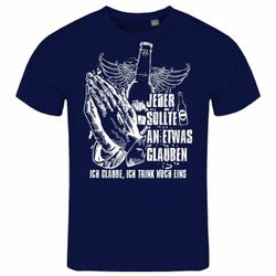 deinshirt Print-Shirt Herren T-Shirt Ich glaube günstig online kaufen